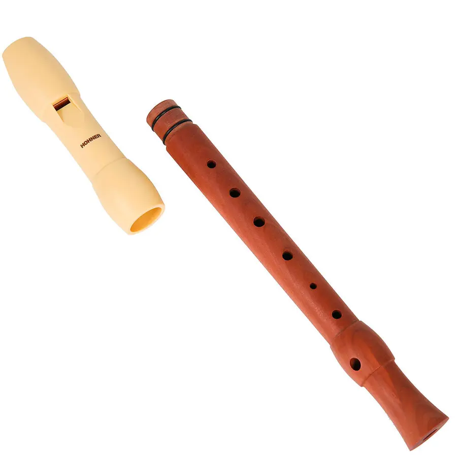 Hohner C-Sopran, 2-parts, wooden body plastic head in ivory, german, B95850 