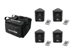 Eurolite Set 4x AKKU TL-3 QuickDMX &amp; Soft-Bag
