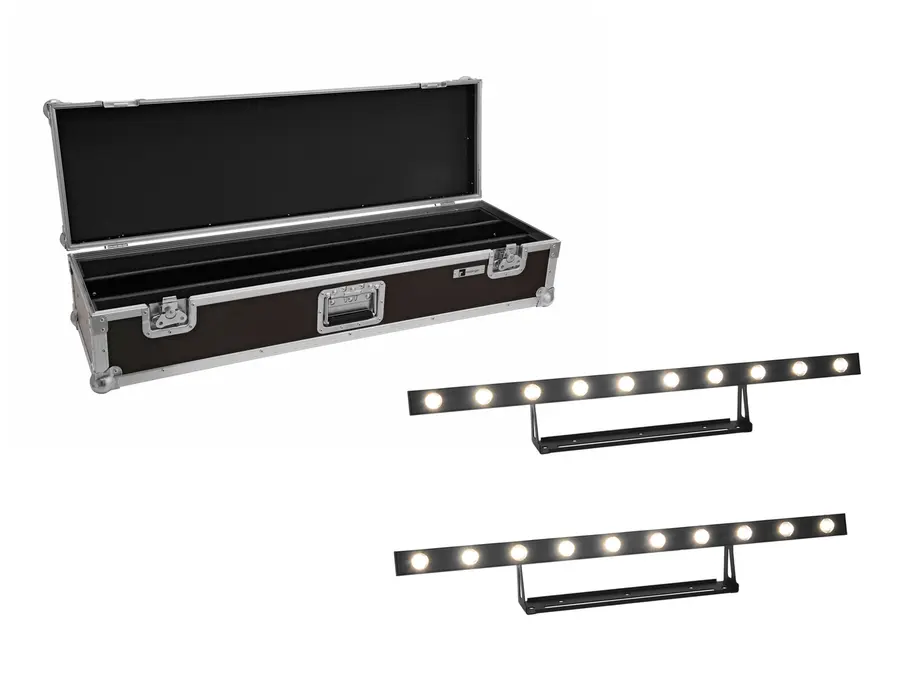 Eurolite Set 2x LED STP-10 Sunbar 3200K 10x5W Light Bar & Case 