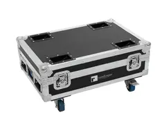 Roadinger Flightcase 4x AKKU BAR-6 Glow QCL Flex QuickDMX with charging function