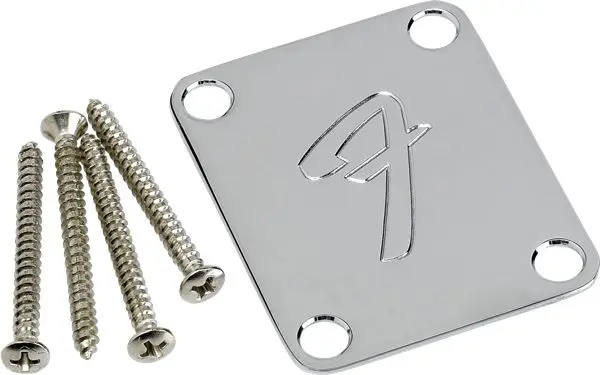 Fender 4-Bolt Vintage-Style Neck Plate F (Chrome) 