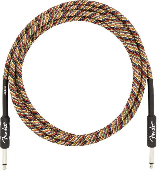 Fender 10' Festival Instrument Cable Pure Hemp, Rainbow, 3m 