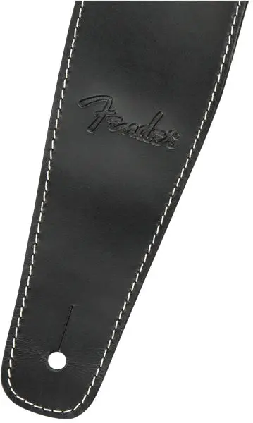 Fender Broken-In Leather Strap, Black 2.5" 