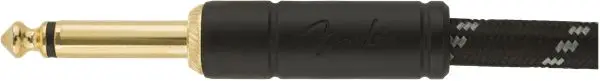Fender Deluxe Series Instrument Cable Straight/Angle, 25', Black Tweed 