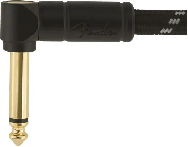 Fender Deluxe Series Instrument Cable Straight/Angle, 25', Black Tweed 