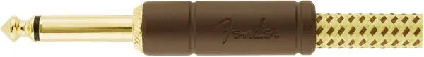 Fender Deluxe Series Instrument Cable Straight/Angle, 15', Tweed 