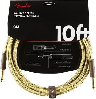 Fender Deluxe Series Instrument Cable Straight/Straight, 10', Tweed