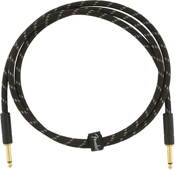 Fender Deluxe Series Instruments Cable Straight/Straight, 5', Black Tweed 