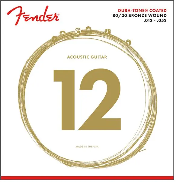 Fender 880L 80/20 Guitarstrings (012-052) Dura-Tone Coated 