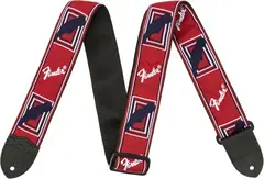 Fender 2" Monogrammed Strap Red/White/Blue