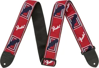 Fender 2" Monogrammed Strap Red/White/Blue