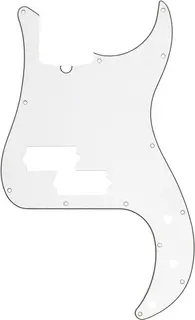 Fender plekterbrett, P Bass 13-Hulls Parchment, 3 lags