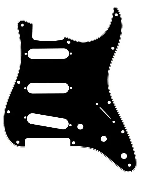 Fender Pickguard, Stratocaster S/S/S 11-Hole Mount, B/W/B, 3-Ply 