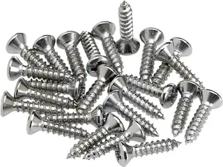 Fender Pickguard/Control Plate Mounting Screws (24) (Chrome)