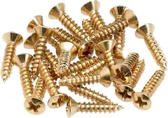 Fender Pickguard/Control Plate Mounting Screws (24) (Gold)