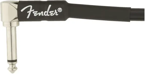 Fender Professional Instrument Cable 2-Pack, Angle/Angle, 6", Black 
