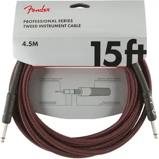Fender Professional Instrument Cable 15', Red Tweed