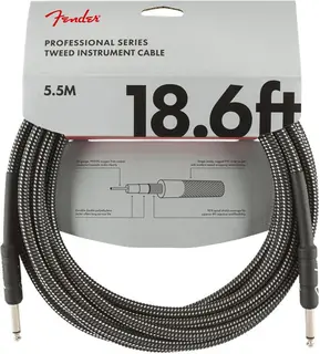 Fender Professional Instrument Cable 18.6', Gray Tweed