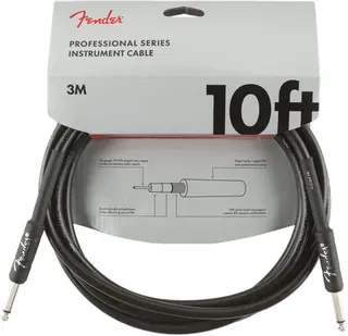 Fender Pro instrumentkabel 3m svart Straight/Straight, 10'