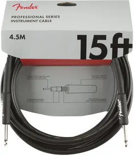 Fender Professional Instrument Cable Straight/Straight, 15', Black