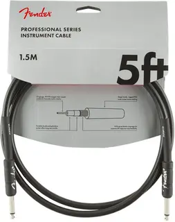 Fender Pro instrumentkabel 1.5m svart Straight/Straight, 5'