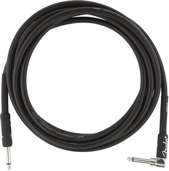 Fender Pro instrumentkabel 3m svart Straight-Angle, 10' 