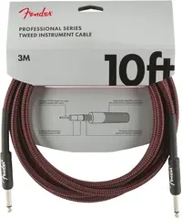 Fender Pro instrumentkabel 3m RT 10', Rød Tweed