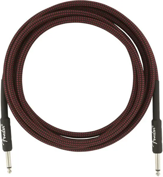 Fender Pro instrumentkabel 3m RT 10', Rød Tweed 