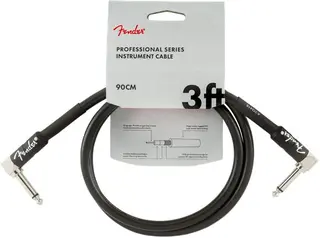 Fender Pro instrumentkabel 90cm svart Angle/Angle, 3'