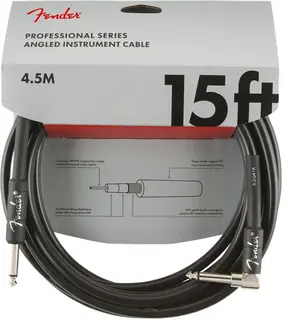 Fender Pro instrumentkabel 4.5m svart Straight/Angle, 15'