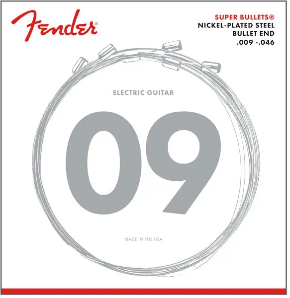 Fender Super Bullet Strings, 3250LR (009-046) Nickel Plated Steel Bullet End 