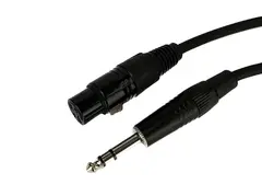 Overgangskabel XLRF - TRS 3m XLR hunn til balansert jack