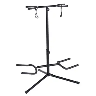 Gitarstativ med armstøtte for hals 2 gitarer, tripod