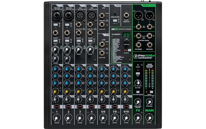 Mackie ProFX10v3 10 Channel Professional Effects Mixer with USB 