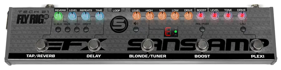 Tech 21 Fly Rig 5 v2 SansAmp Reverb, Delay, Plexi/Cali Dist and Boost 
