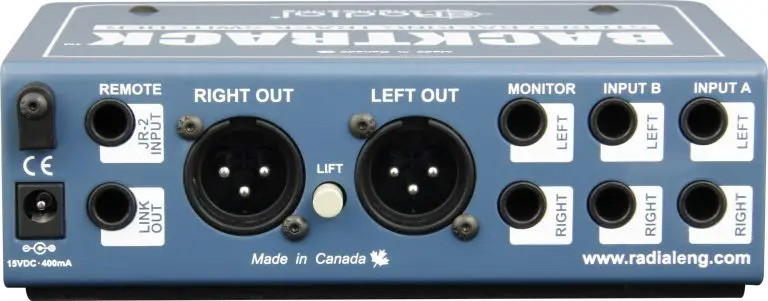 Radial BackTrack Stereo audio switcher 