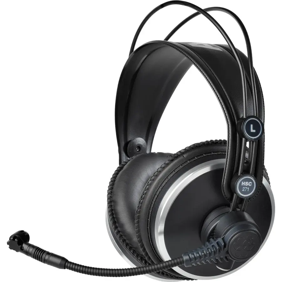 AKG HSC271 Lukket hodetelefon Med kondensatormikrofon, med kabel 