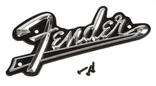 Fender Blackface Amplifier Logo Silver/Black