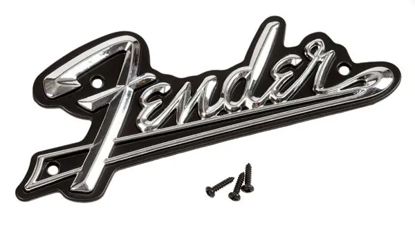 Fender Blackface Amplifier Logo Silver/Black 
