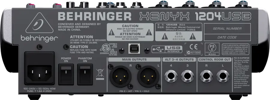 Behringer XENYX 1204USB * *Kunderetur 
