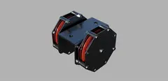 FlexRail hoved-trinser Sort / rød hoved-blokk for snortrekk