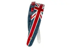 D'addario 25PRL03 Gitarreim i lær 64 mm Union Jack