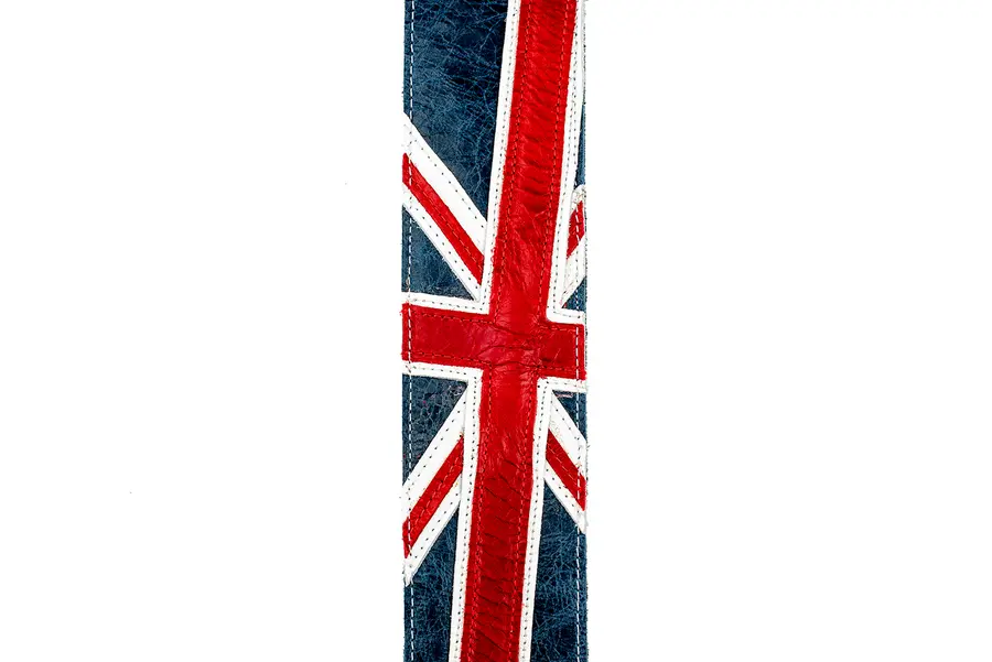 D'addario 25PRL03 Gitarreim i lær 64 mm Union Jack 