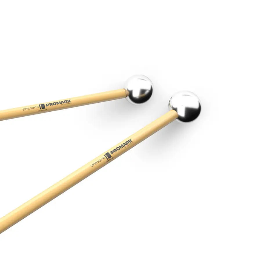 Promark SU11R SPYR Mallet Bells Large Aluminium, Rattan 