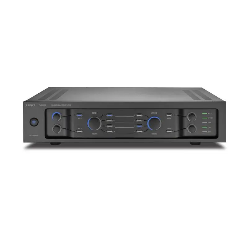 Apart Stereo Pre-Amp,LAN & 232, 4ST lineIP, 2Mic/lineIP, 2U 19", sort 