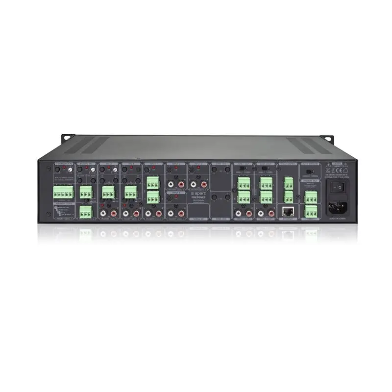 Apart Stereo Pre-Amp,LAN & 232, 4ST lineIP, 2Mic/lineIP, 2U 19", sort 