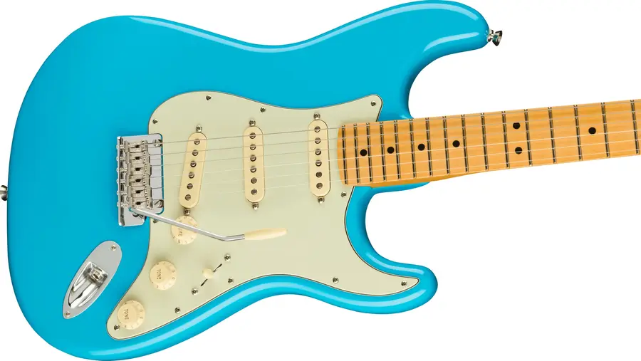 Fender Am Pro II Stratocaster Miami Blue, Maple Fingerboard 