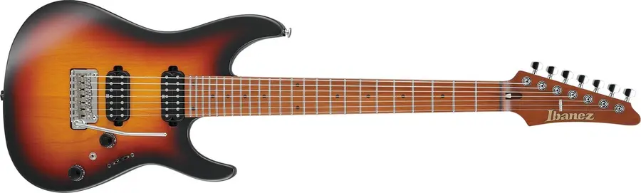 Ibanez AZ24027-TFF El-gitar 7 strenger m/case, Tri Fade Burst Flat, Prestige AZ 
