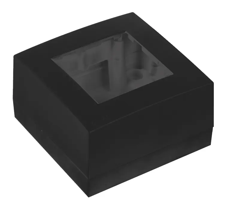 Audac WB45S/B, Veggboks single Sort Surface Mount Box single - 45 x 45 mm 