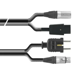 PROAUDIO TOUR66650L02BK Kombikabel 2m, XLRm-XLRf 3pin + Shuko/IECm, 2,5mm2